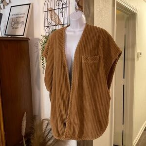 Brown Corduroy Vest by Irka